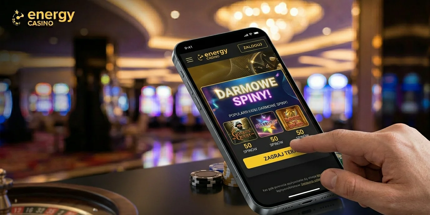 Energy Casino darmowe spiny na slotach Gonzo's Quest, Starburst i Book of Dead